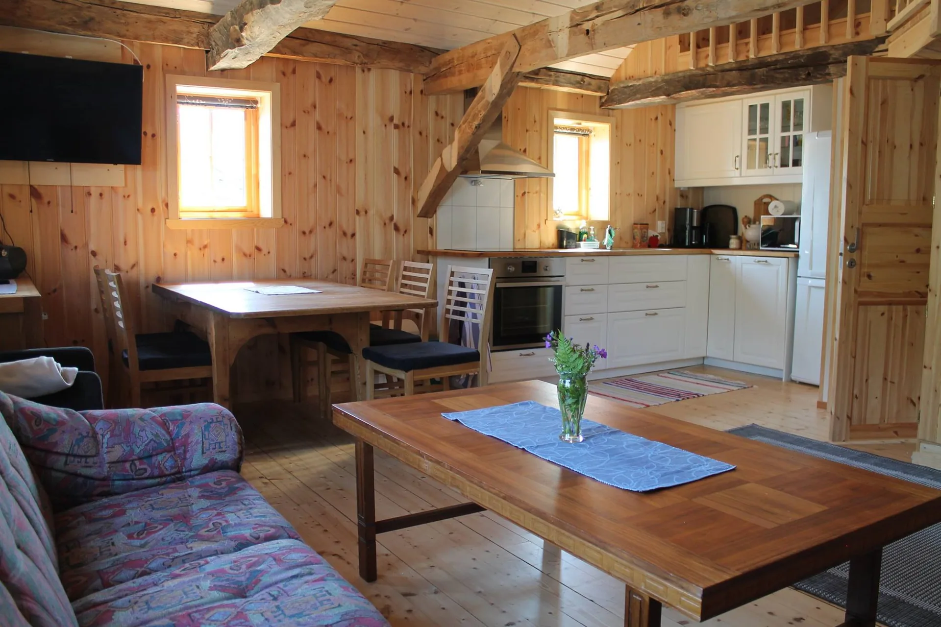 Living room and kitchen